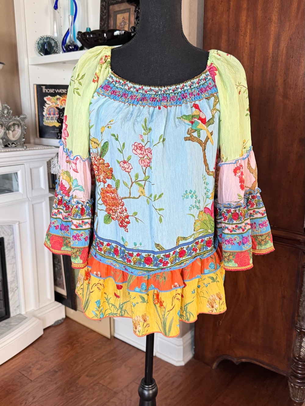 John Mark Tropical Bird Print Print Top